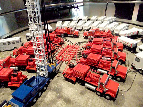 大型压裂作业现场场景沙盘模型