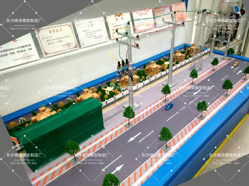 10KV变电站立体微缩沙盘模型：电力教学与展示