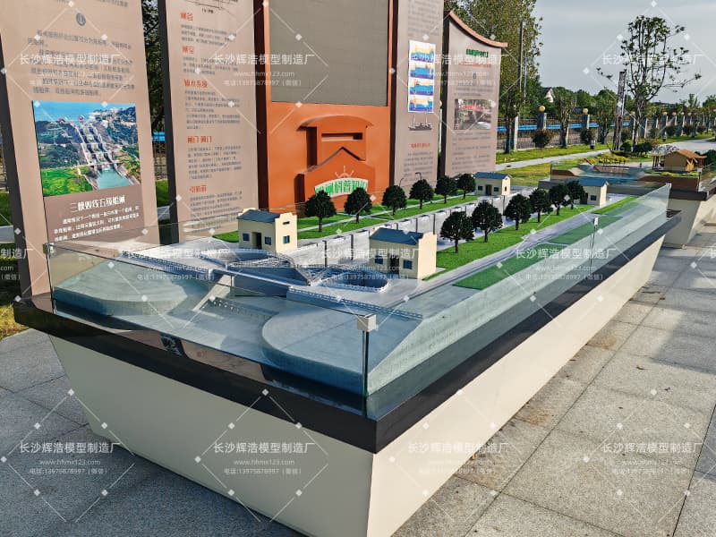 龙洲垸水闸工程沙盘模型亮相--匠心复刻水利工程